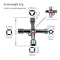 Multifunction 4 Ways Universal Triangle Wrench Key Plumber Keys Triangle For Gas Electric Meter Cabinets Bleed Radiators Tools