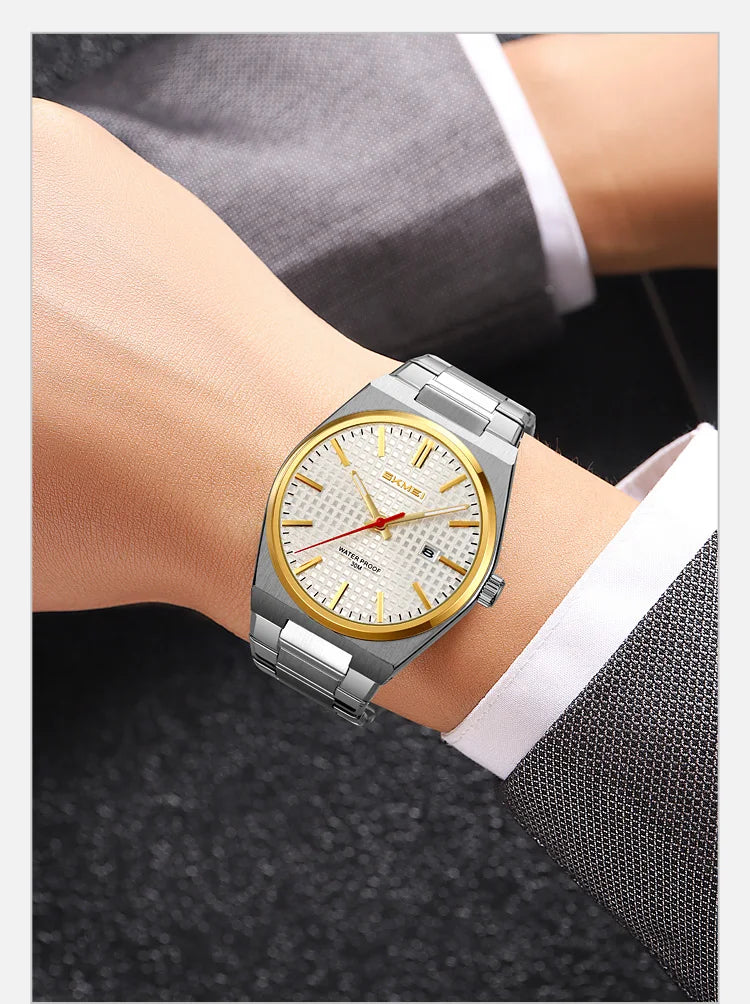 SKMEI 9396 New Casual Simple Quartz Watch Men's Watch Luxury Business Waterproof Calendar Night Light Watch relógios masculino