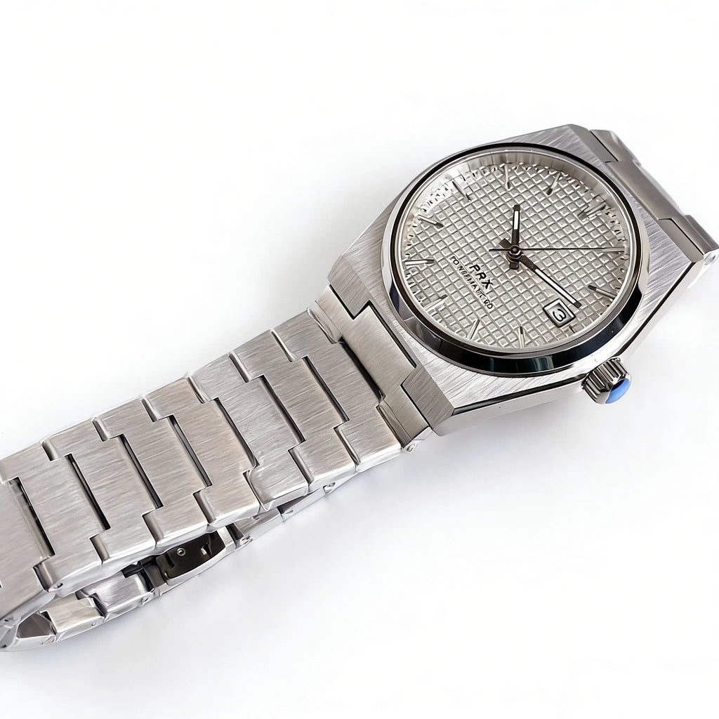 Tandorio 40mm PRX Sapphire Crystal Automatic Men Mechanical Watch 100m Waterproof Japan NH35 Movement Watch Black Texture Dial