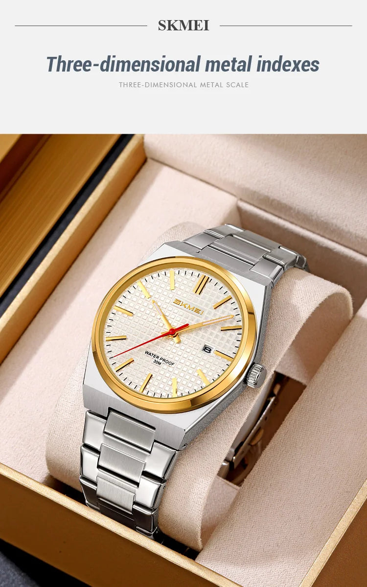 SKMEI 9396 New Casual Simple Quartz Watch Men's Watch Luxury Business Waterproof Calendar Night Light Watch relógios masculino