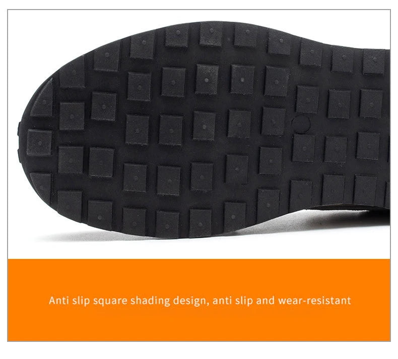 Oulylan Wear Resistant Anti Puncture Sneakers Male Steel Toe Labor Shoes For Work Outdoor Anti Skid Breathable Safety Boots