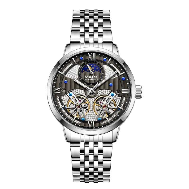 Mark Fairwhale 6023 Luxury Men's Watches Waterproof Luminous Man Clock Chronograph Stainless Steel Mechanical Watches For Men