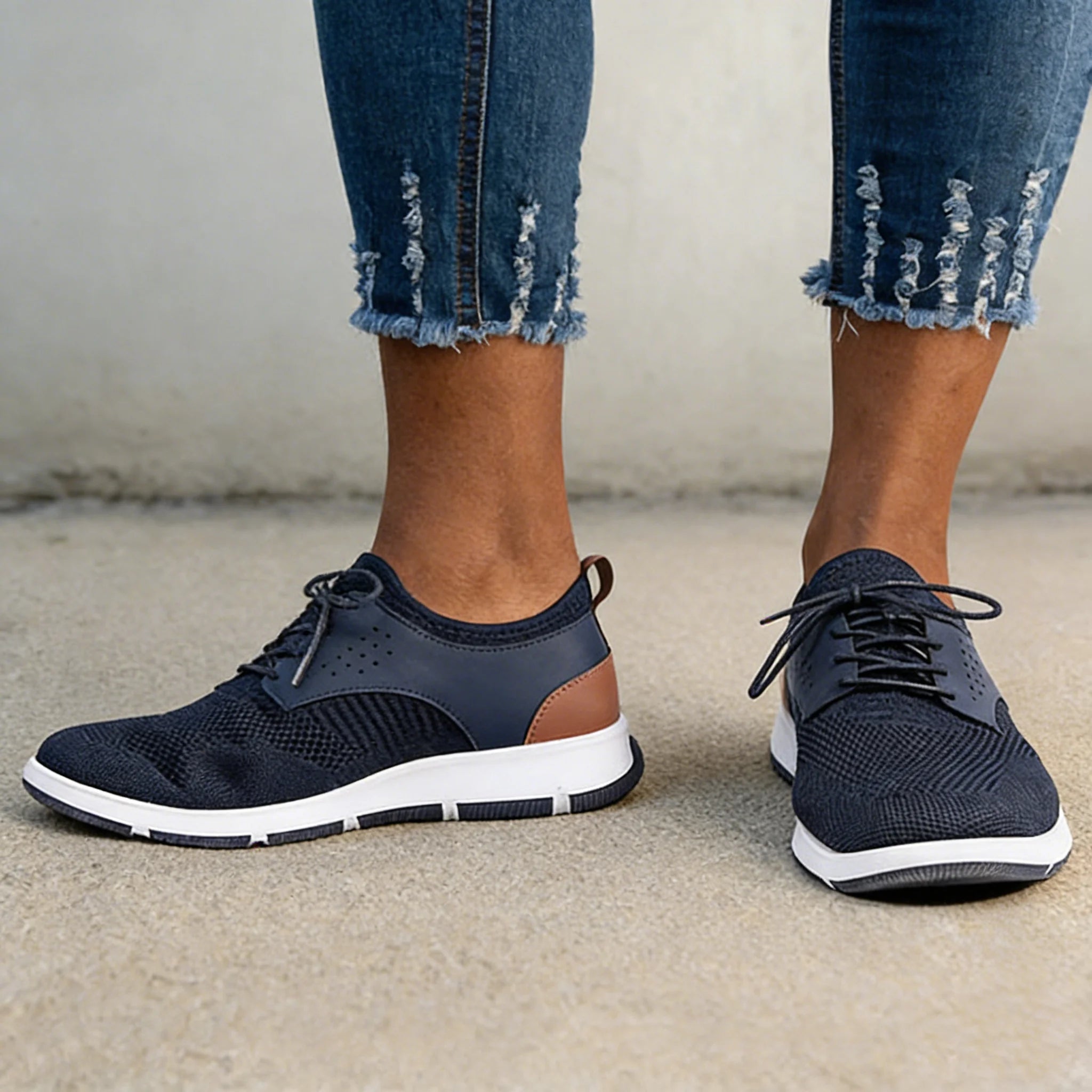 Men's Slip-On Breathable Knit Sneakers  Lightweight Athletic Training Shoes  Non-Slip Casual Walking Shoes for Gym & Daily Wear