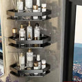 Bathroom Shelf Shelves Punch-free Corner Rack Wall Mounted Shampoo Storage Aluminum Holder Kitchen Bathroom Organizer Accessorie