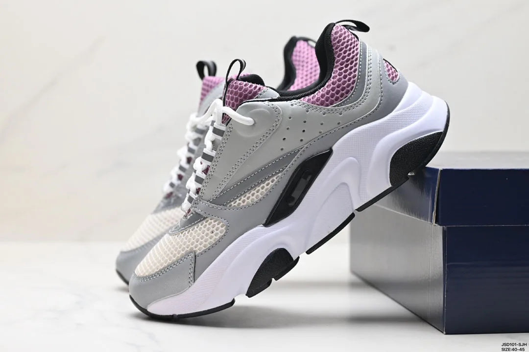 B22-31 Men's Shoes Summer Breathable Trendy Versatile Casual White Sneakers Youth Non-Slip Sports Thick-Soled White Shoes b22