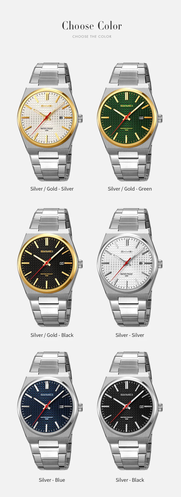SKMEI 9396 New Casual Simple Quartz Watch Men's Watch Luxury Business Waterproof Calendar Night Light Watch relógios masculino