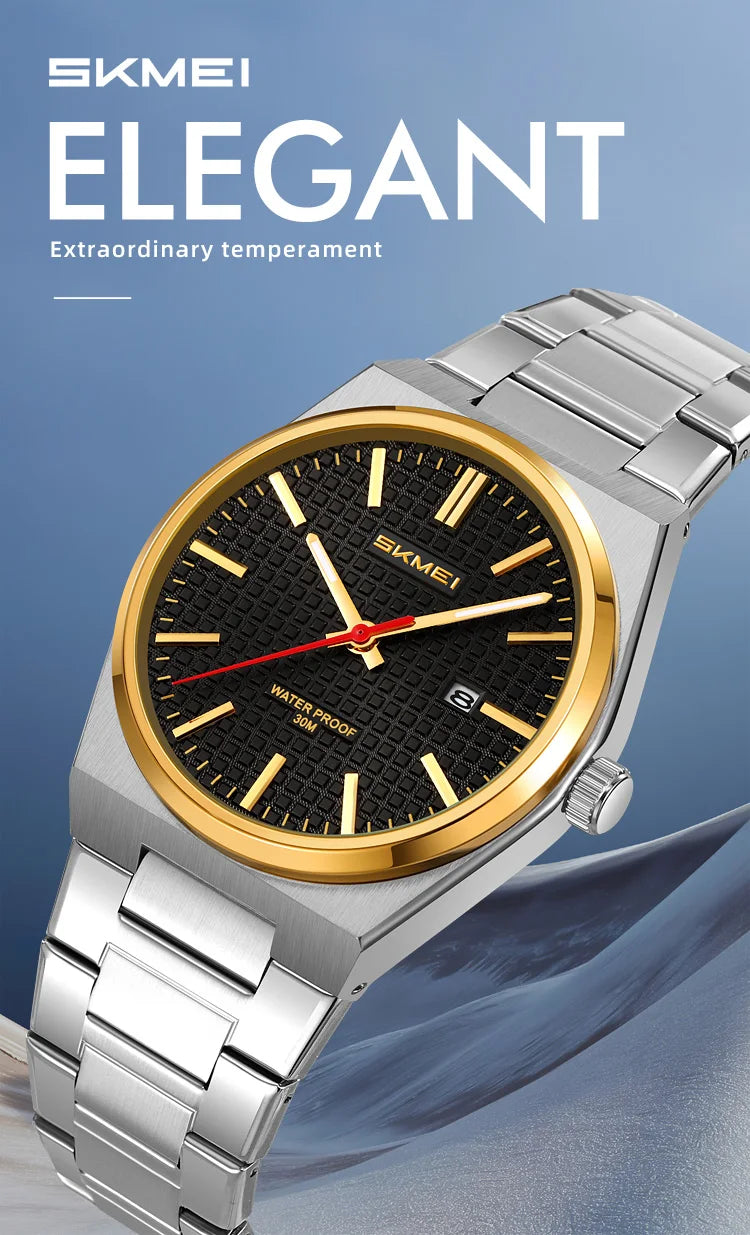 SKMEI 9396 New Casual Simple Quartz Watch Men's Watch Luxury Business Waterproof Calendar Night Light Watch relógios masculino