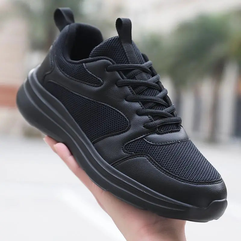 B22-31 Men's Shoes Summer Breathable Trendy Versatile Casual White Sneakers Youth Non-Slip Sports Thick-Soled White Shoes b22
