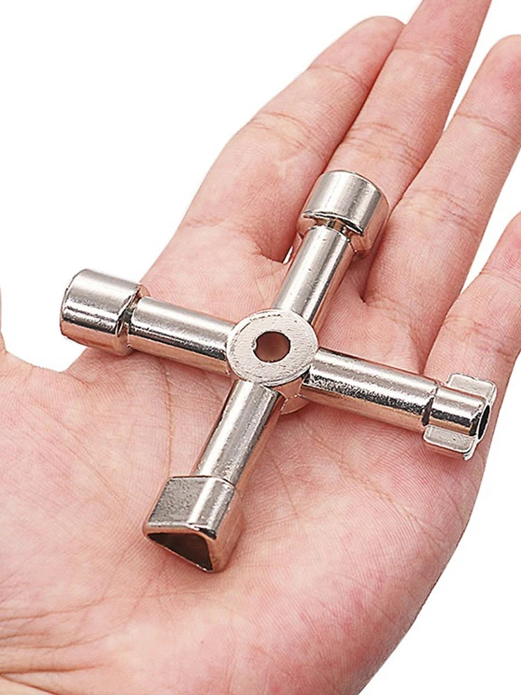 Multifunction 4 Ways Universal Triangle Wrench Key Plumber Keys Triangle For Gas Electric Meter Cabinets Bleed Radiators Tools