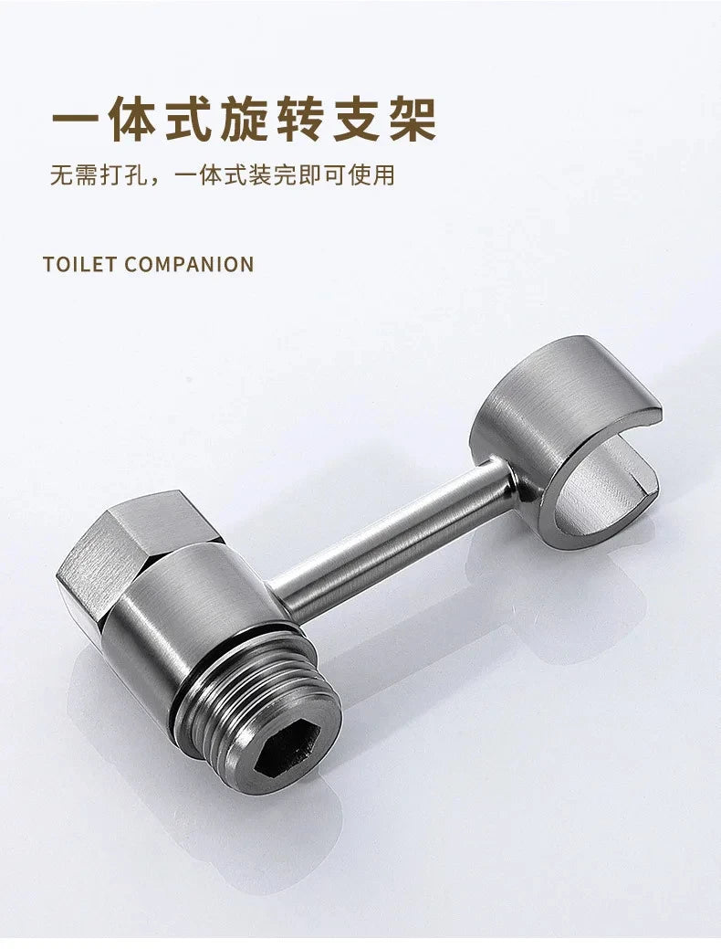Gunmetal gray toilet spray gun set, handheld bathroom spray gun, toilet and shower, dual outlet angle valve, toilet accessories