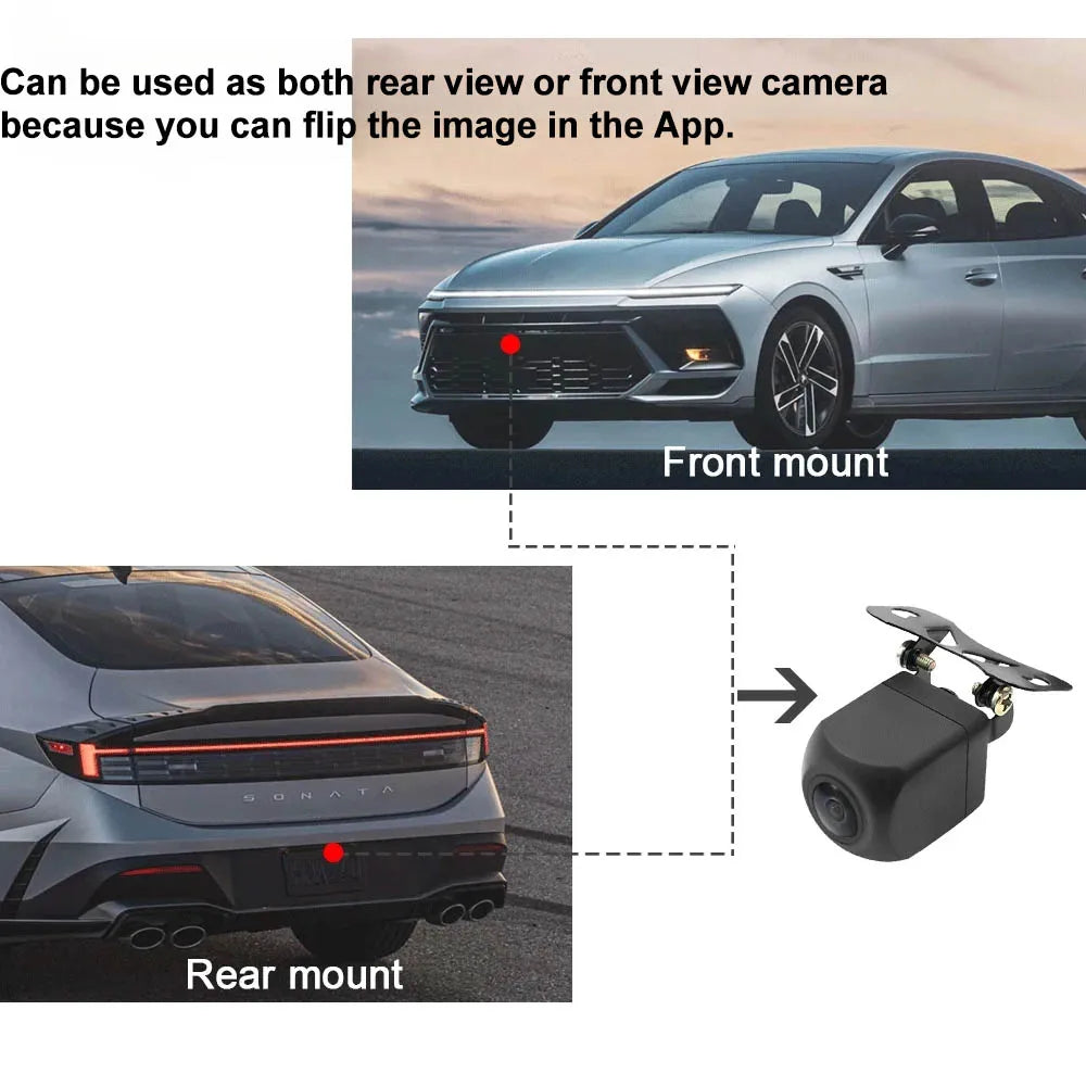 Car Wifi5 Camera Wireless Car Rear View Reverse Backup Camera Front view Camera USB Power Supply 5V  Wireless Reversing Camera