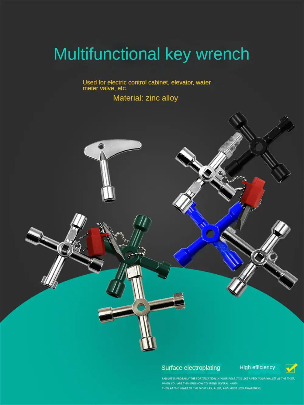 Multifunction 4 Ways Universal Triangle Wrench Key Plumber Keys Triangle For Gas Electric Meter Cabinets Bleed Radiators Tools