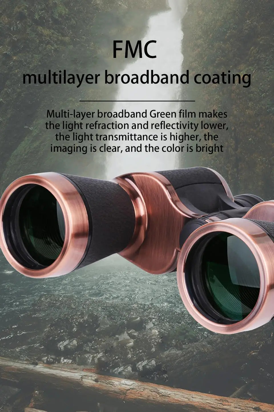 HD Binoculars 20x50 for Adults Waterproof Professional Binoculars Large View Telescope With Clear Low Light Vision Outdoor Sport