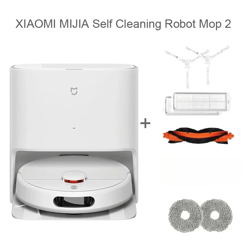 XIAOMI MIJIA Self Robot Vacuum Cleaners Mop 2 Smart Home Sweeping High Speed Rotary Scrubbing 5000PA Cyclone Suction LDS Laser