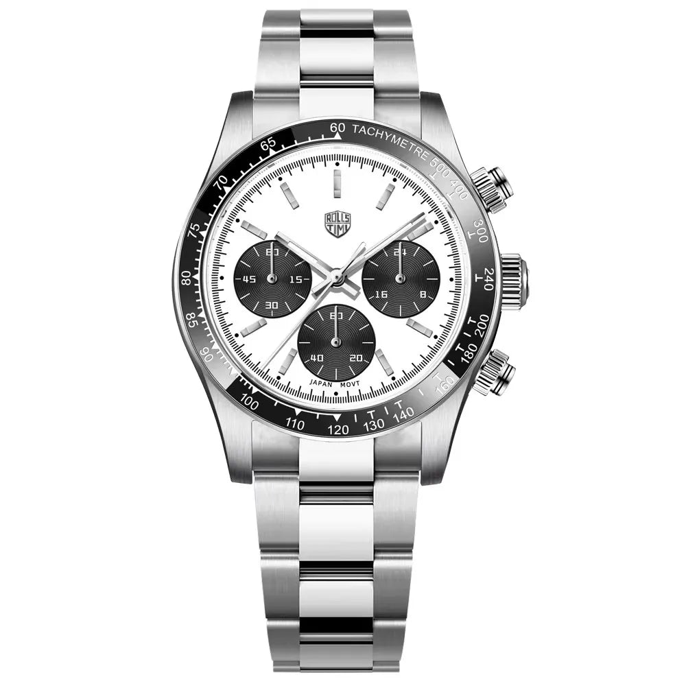 2026 New RollsTimi Mens Watches Luxury Quartz Chronograph Wrist Watch For Man Sapphire Mirror Waterproof Men Gift Clock Luminous