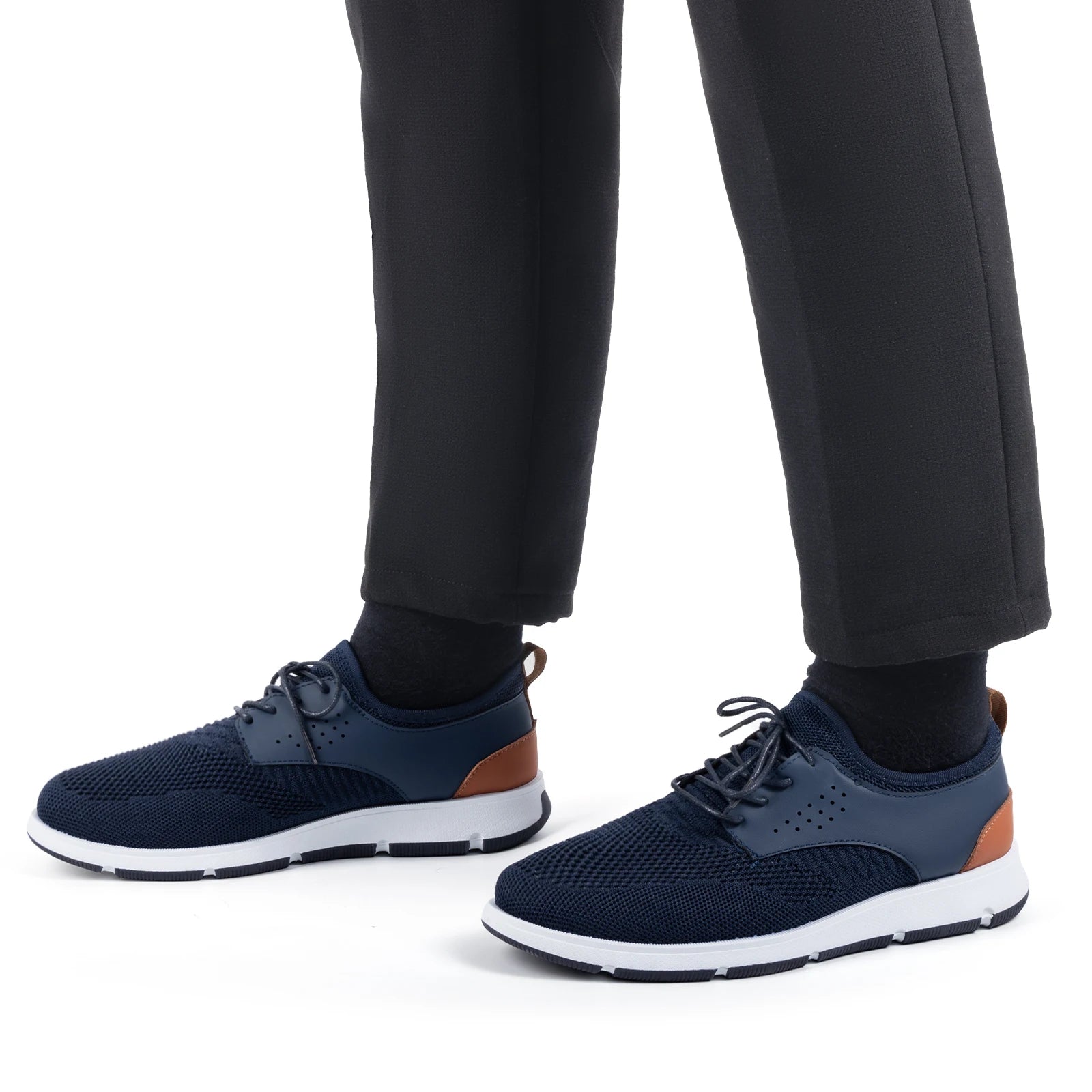 Men's Slip-On Breathable Knit Sneakers  Lightweight Athletic Training Shoes  Non-Slip Casual Walking Shoes for Gym & Daily Wear