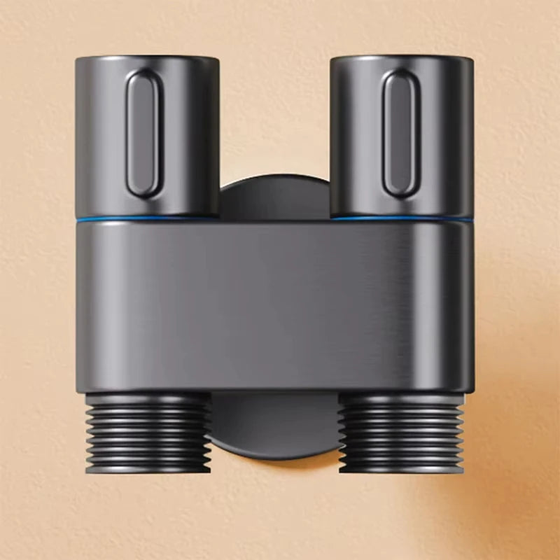 Gunmetal gray toilet spray gun set, handheld bathroom spray gun, toilet and shower, dual outlet angle valve, toilet accessories